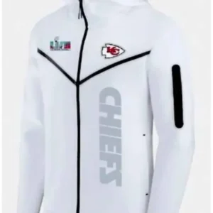 Gerlach Kansas City Chiefs White Zip Hooded Jacket