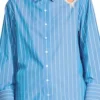 Gia Kim XO Kitty S02 Striped Heart Cut Out Shirt For Sale