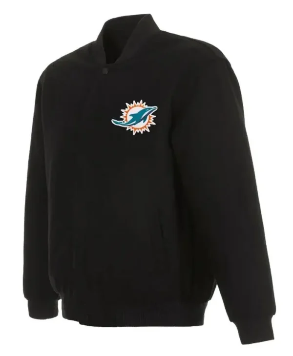 Gideon Miami Dolphins Black Bomber Jacket