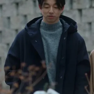 Gong Yoo The Trunk S01 Blue Hooded Coat