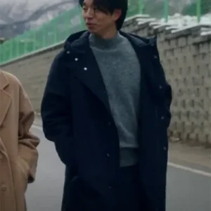 Gong Yoo The Trunk S01 Blue Hooded Coat For Sale