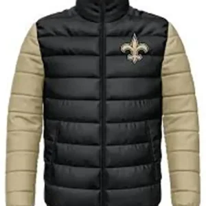 Hallie Heller New Orleans Saints Zip Puffer Jacket