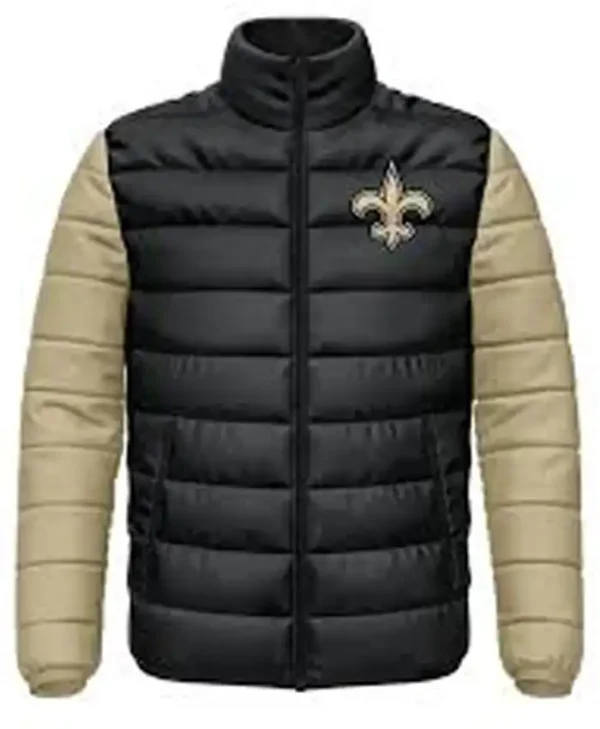 Hallie Heller New Orleans Saints Zip Puffer Jacket