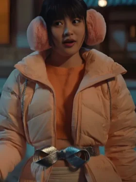 Han Bi Ryu XO Kitty Pink Puffer Coat