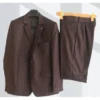 Harriett Brown Cotton Mens Suit Front