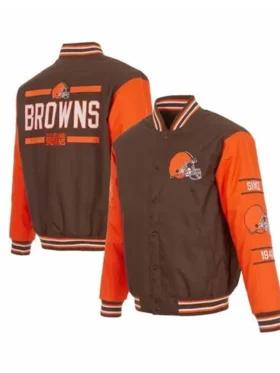 Hartmann Cleveland Browns NFL Full Snap Varsity Jacket