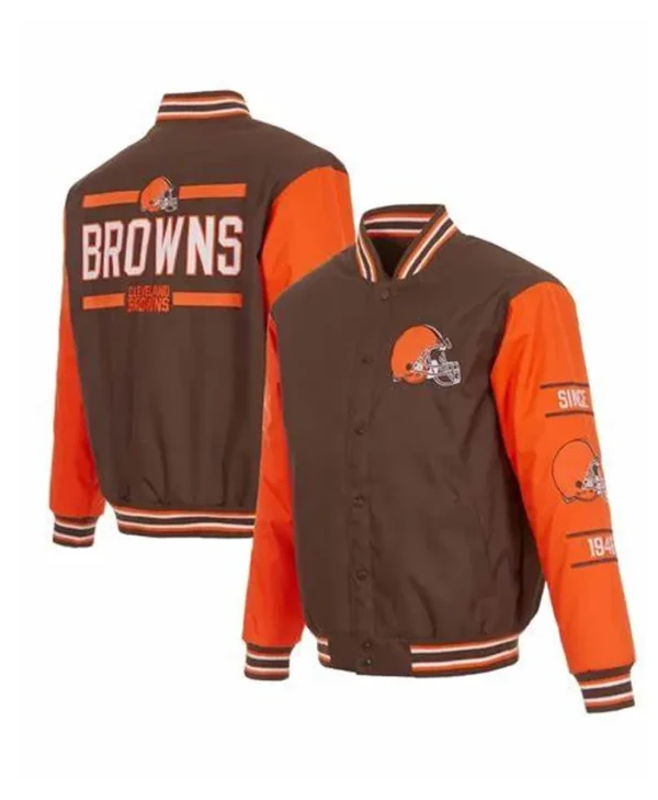 Hartmann Cleveland Browns NFL Full Snap Varsity Jacket