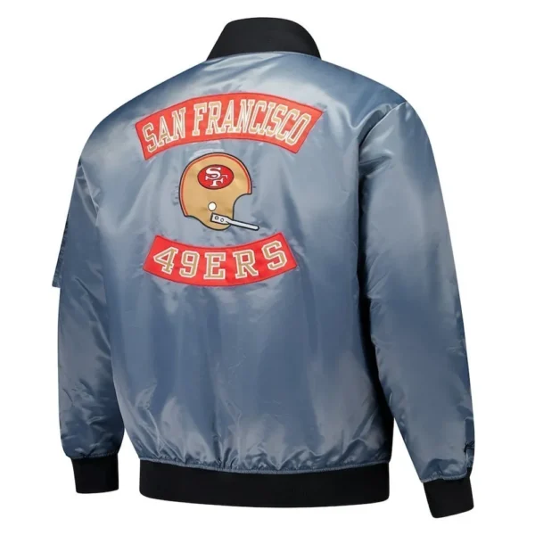 Harvey San Francisco 49ers Bomber Satin Jacket Back