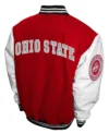 Haynes Red Ohio State Buckeyes Varsity Jacket Back