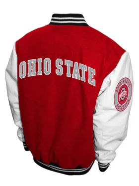 Haynes Red Ohio State Buckeyes Varsity Jacket Back