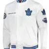 Hazle Toronto Maple Leafs Hometown White Satin Jacket