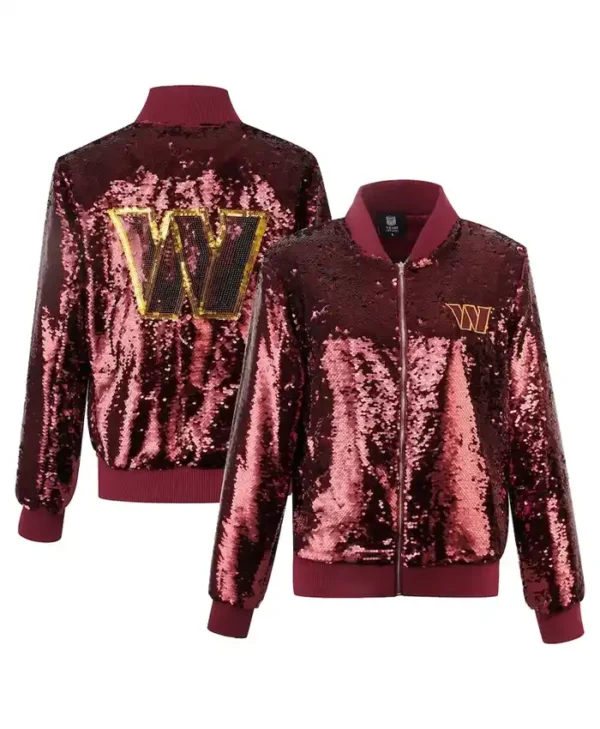 Ignacio Washington Commanders Red Sequin Jacket