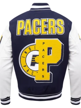 Indiana Pacers Blue White Varsity Jacket