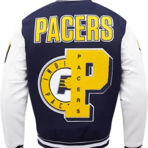 Indiana Pacers Blue White Varsity Jacket