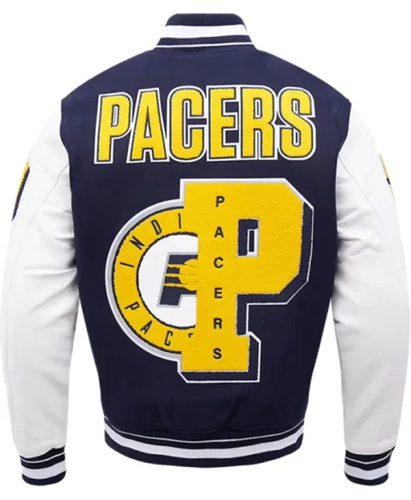 Indiana Pacers Blue White Varsity Jacket