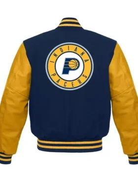 Indiana Pacers Blue Yellow Varsity Jacket