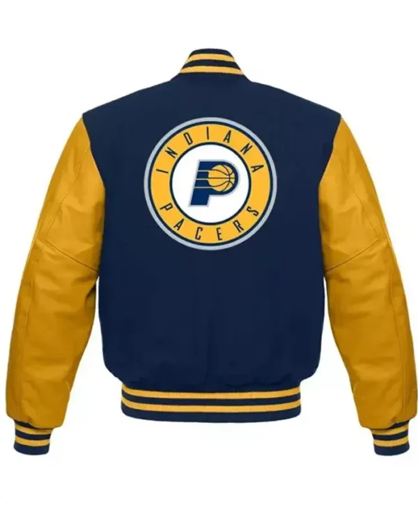 Indiana Pacers Blue Yellow Varsity Jacket