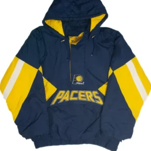 Indiana Pacers Bomber Hooded Starter Jacket