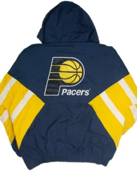 Indiana Pacers Bomber Hooded Starter Jacket Sale