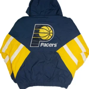 Indiana Pacers Bomber Hooded Starter Jacket Sale