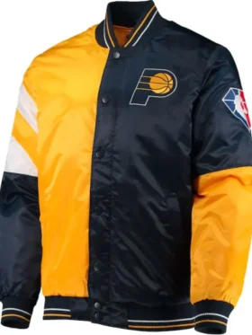 Indiana Pacers Satin Varsity Jacket