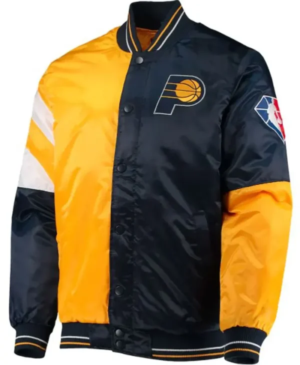 Indiana Pacers Satin Varsity Jacket