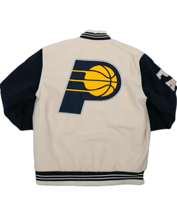 Indiana Pacers Varsity Wool White Jacket