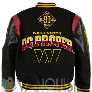 Javier Washington Commanders Varsity Jacket back
