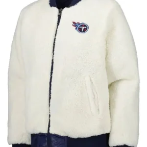 Jena Tennessee Titans White Sherpa Jacket
