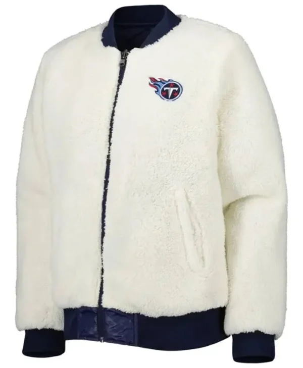 Jena Tennessee Titans White Sherpa Jacket