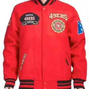 Jerald San Francisco 49ers Red Varsity Wool Jacket