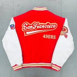 Jonah 1990 Super Bowl XXIV San Francisco 49ers Champions Varsity Jacket Back