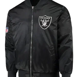 Jonatan Las Vegas Raiders Black Vintage Bomber Jacket