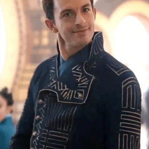 Jonathan Bailey Wicked 2024 Blue Jacket Front