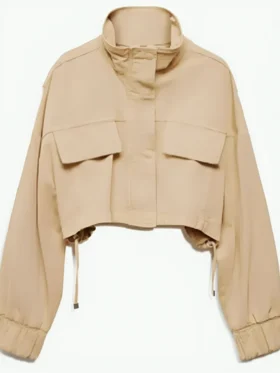 Jordan Wilson The Sex Lives of College Girls Tan Jacket