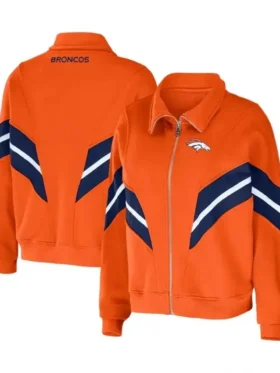 Jordon NFL Denver Broncos Orange Bomber Jacket