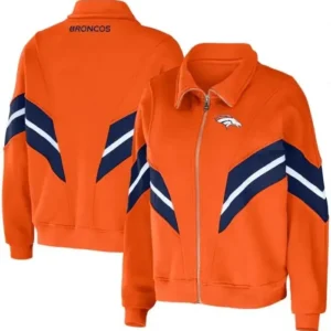 Jordon NFL Denver Broncos Orange Bomber Jacket
