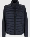 Justin Hartley Tracker Black Puffer Jacket Front