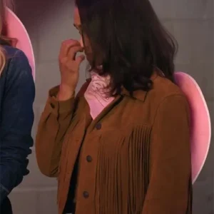 Kaia Bryant Virgin River S06 Fringe Leather Jacket For Sale