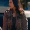 Kaia Bryant Virgin River S06 Grey Bomber Jacket