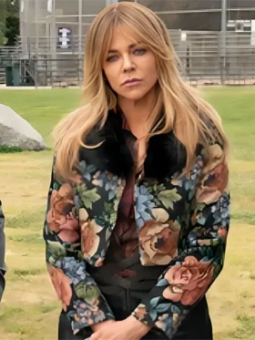 Kaitlin Olson High Potential S01 Floral Fur Coat