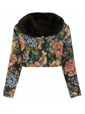 Kaitlin Olson High Potential S01 Floral Fur Coat For Sale