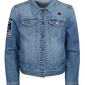 Kallie Dallas Cowboys Blue Denim Trucker Jacket