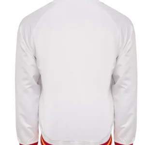 Kansas City Heavyweight Satin Chiefs White Jacket For Sale