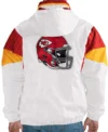 Kansas City Mens Nylon Zip Pullover Chiefs Starter White Jacket For Sale