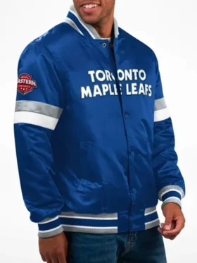 Karine Barton Toronto Maple Leafs Blue Satin Jacket
