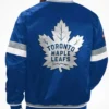 Karine Barton Toronto Maple Leafs Blue Satin Jacket Back
