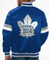Karine Barton Toronto Maple Leafs Blue Satin Jacket Back