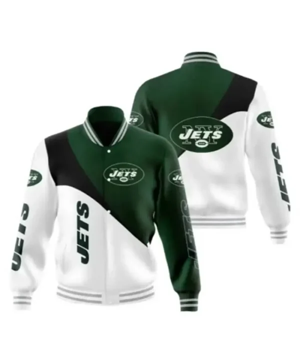 Katelyn New York Jets Print Varsity Jacket
