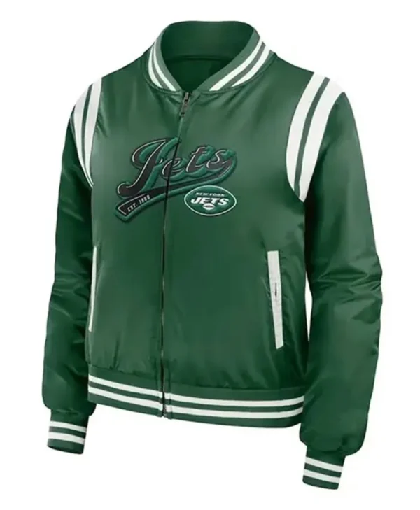 Kavon New York Jets Dark Green Bomber Jacket